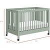 Maki Full-Size Portable Folding Crib, Light Sage - Cribs - 8