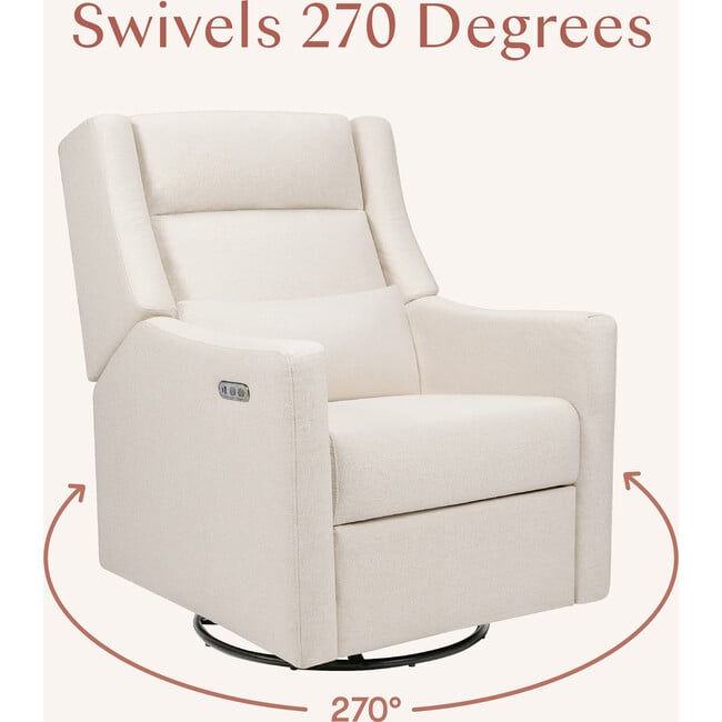 Kiwi Plus Power Recliner and Swivel Glider, Performance Cream Eco-Weave - Glider - 7