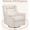 Kiwi Plus Power Recliner and Swivel Glider, Performance Cream Eco-Weave - Glider - 7