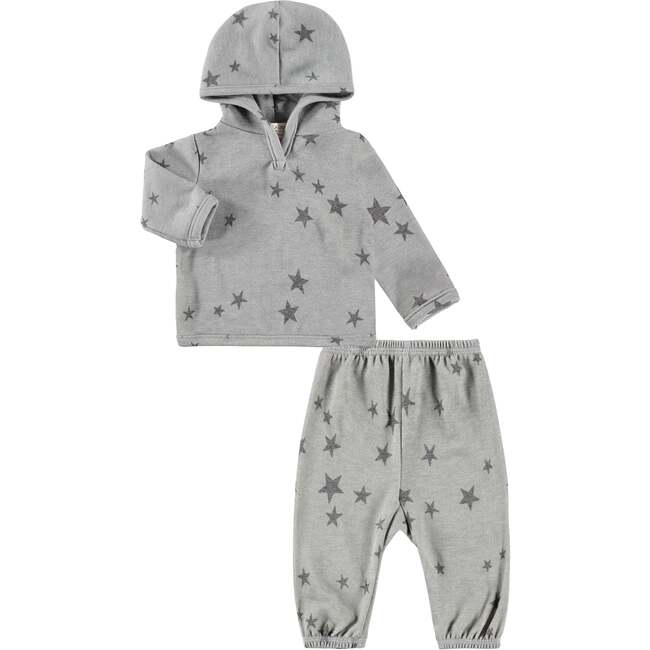 Eco-Fleece Star Hoodie and Sweatpant Sets, Gray Star