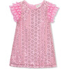 Mesh Sleeve Sequin Dress, Pink - Dresses - 1 - thumbnail