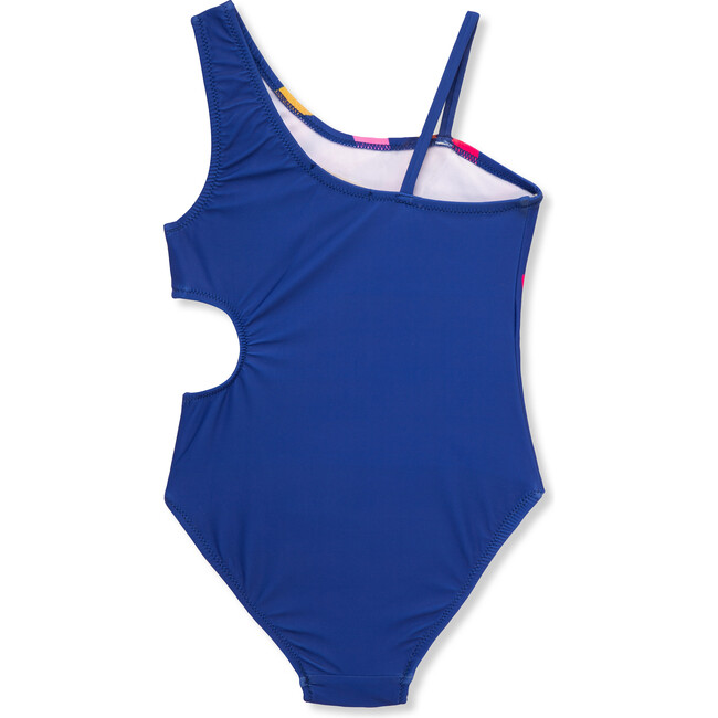Sequin Sun One-Piece Swimsuit, Navy