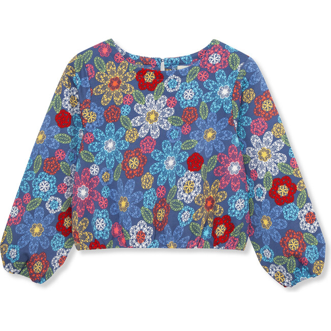 Floral French Terry Pullover Sweatshirt, Multi