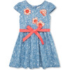 Chambray Floral Dress, Indigo - Dresses - 1 - thumbnail