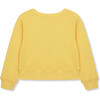 Embroidered Love Pullover Sweatshirt, Yellow - Sweatshirts - 2