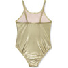 Flamingo Applique One-Piece Swimsuit, Gold - One Pieces - 2