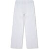 Twill Wide Leg Pants, White - Pants - 2