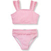 Ruched Straps Two-Piece Swimsuit, Light Pink - Two Pieces - 1 - thumbnail