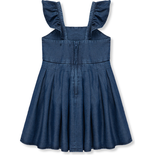 Rosette Dress, Indigo - Dresses - 2