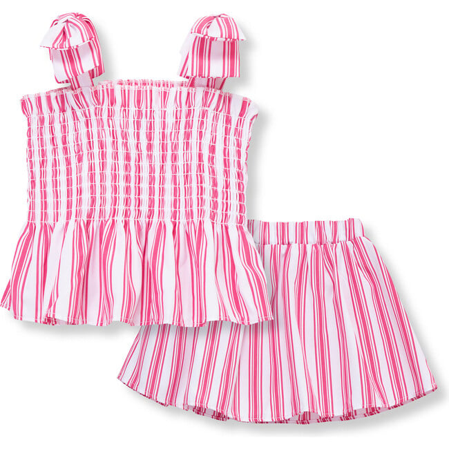 Infant Smocked Short Set, Pink - Mixed Apparel Set - 2