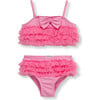 Infant Mesh Ruffle Two-Piece Swimsuit, Pink - Two Pieces - 1 - thumbnail