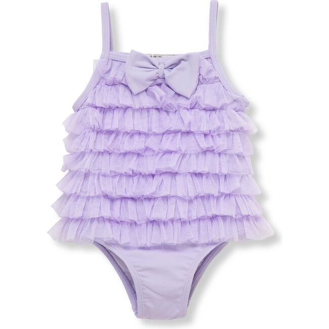 Infant Mesh Ruffle One-Piece Swimsuit, Purple