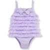 Infant Mesh Ruffle One-Piece Swimsuit, Purple - One Pieces - 1 - thumbnail