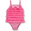 Infant Mesh Ruffle One-Piece Swimsuit, Pink - One Pieces - 1 - thumbnail