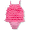 Infant Mesh Ruffle One-Piece Swimsuit, Pink - One Pieces - 3