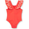 Infant Embroidered One-Piece Swimsuit, Coral - One Pieces - 3