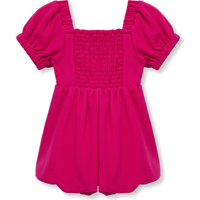 Infant Bow Front Romper, Pink - Rompers - 2