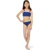 Colorblocked Two-Piece Swimsuit, Blue - Two Pieces - 2