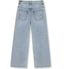 Destructed Wide Leg Jeans, Light Wash - Jeans - 2