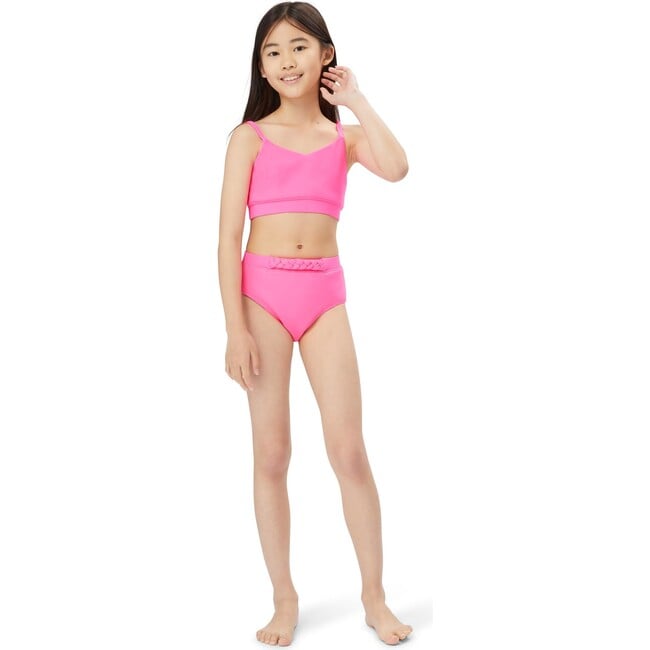 Braided Two-Piece Swimsuit, Neon Pink - Two Pieces - 2