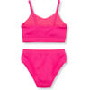 Braided Two-Piece Swimsuit, Neon Pink - Two Pieces - 3