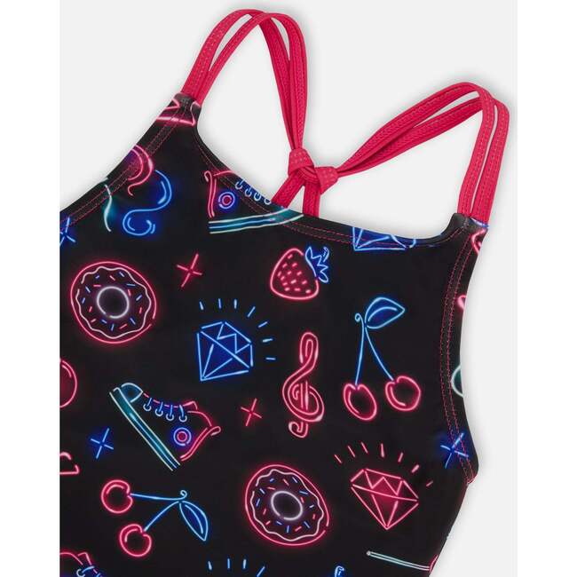 Two-Piece Swimsuit, Black And Blue And Pink Items - Two Pieces - 4