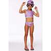 Two-Piece Swimsuit, Old Mauve And Multicolored Butterflies - Two Pieces - 3