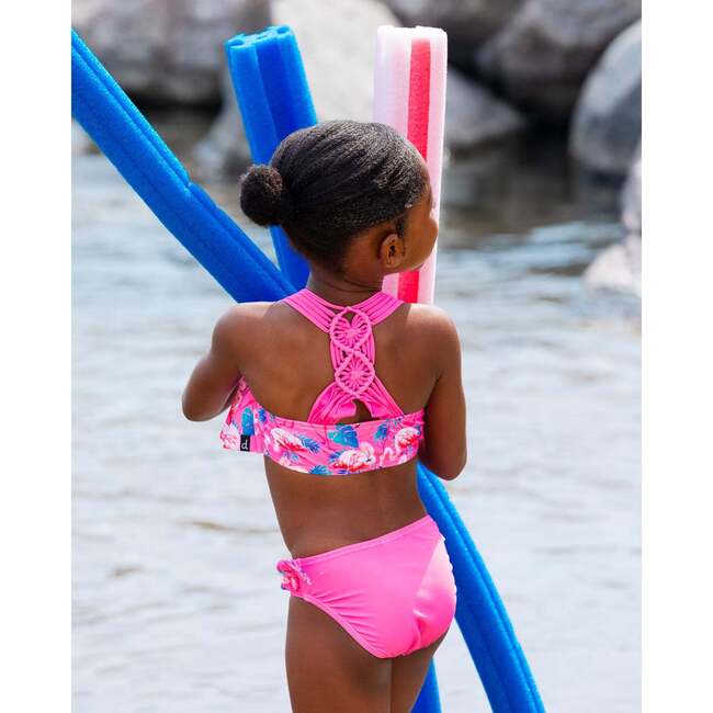 Two-Piece Swimsuit, Candy Pink And Pink Flamingo - Two Pieces - 3