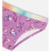 Two-Piece Swimsuit, Old Mauve And Multicolored Butterflies - Two Pieces - 6
