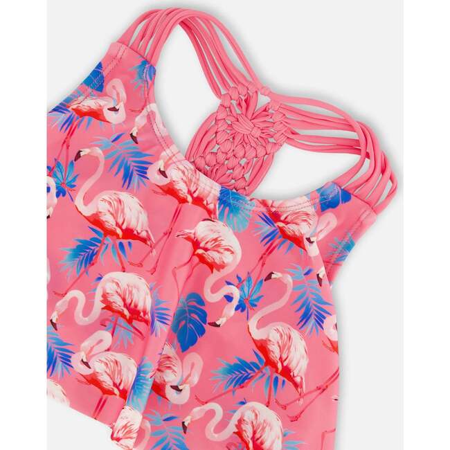 Two-Piece Swimsuit, Candy Pink And Pink Flamingo - Two Pieces - 6