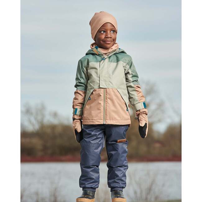 Two-Piece Mid-Season Outerwear Set, Pale Green, Sage, Tan, And Gray - Raincoats - 2