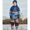 Two-Piece Mid-Season Outerwear Set, Navy Blue Mountains And Taupe - Raincoats - 3