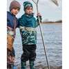Two-Piece Mid-Season Outerwear Set, Forest Green With Black Pines - Raincoats - 3