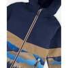 Two-Piece Mid-Season Outerwear Set, Navy Blue Mountains And Taupe - Raincoats - 5