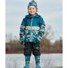 Two-Piece Mid-Season Outerwear Set, Forest Green With Black Pines - Raincoats - 5