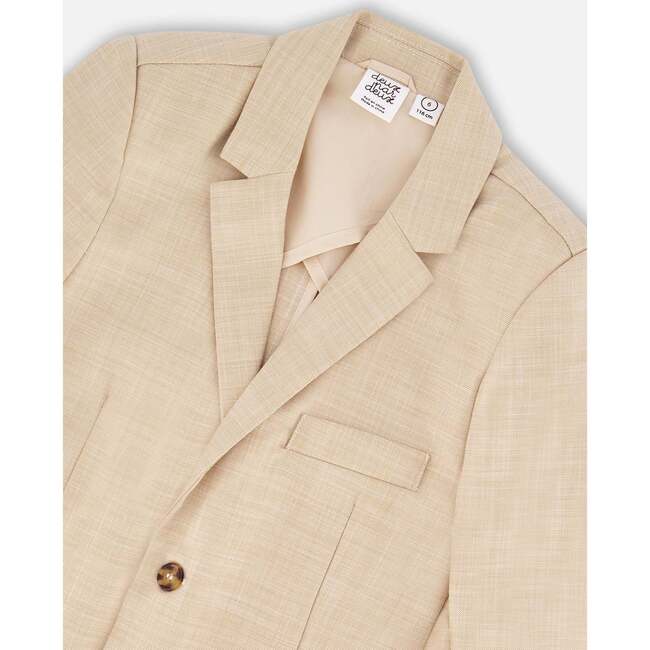 Two Button Blazer, Light Taupe - Blazers & Sport Coats - 6