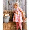 Tunic And Solid Leggings Set, Pink And Coral Flowers - Mixed Apparel Set - 3