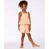 Terry Tank Top And Shorts Set, Vibrant Orange And White - Mixed Apparel Set - 2