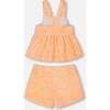 Terry Tank Top And Shorts Set, Vibrant Orange And White - Mixed Apparel Set - 3