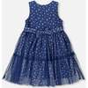 Tiered Dress, Bleu With Daisy Print - Dresses - 4