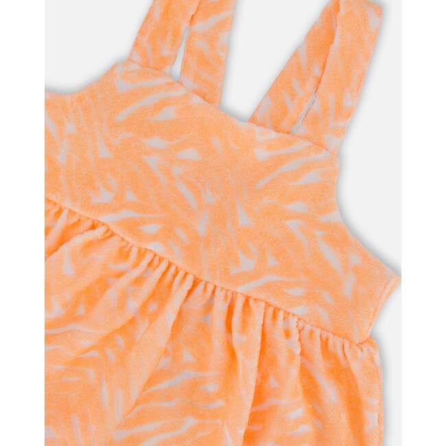 Terry Tank Top And Shorts Set, Vibrant Orange And White - Mixed Apparel Set - 4