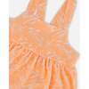 Terry Tank Top And Shorts Set, Vibrant Orange And White - Mixed Apparel Set - 4