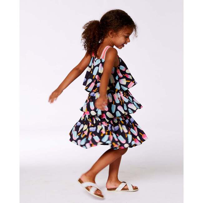 Tiered Dress, Ice Lollipops And Black - Dresses - 4