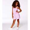 Terry Cloth Romper, Vibrant Mauve And White - Rompers - 2