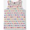 Tank Top With Knots, White And Multicolored Candies - T-Shirts - 1 - thumbnail