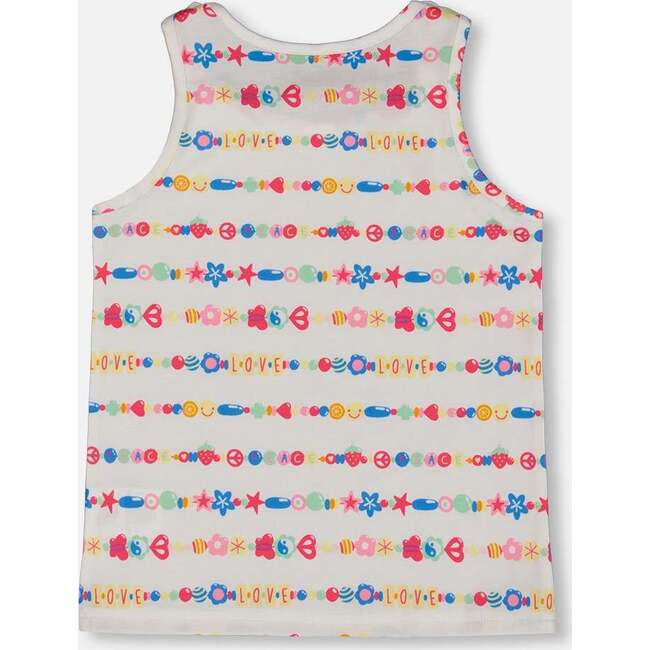 Tank Top With Knots, White And Multicolored Candies - T-Shirts - 3