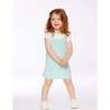 Terry Cloth Dress, Turquoise And Off-White - Dresses - 3