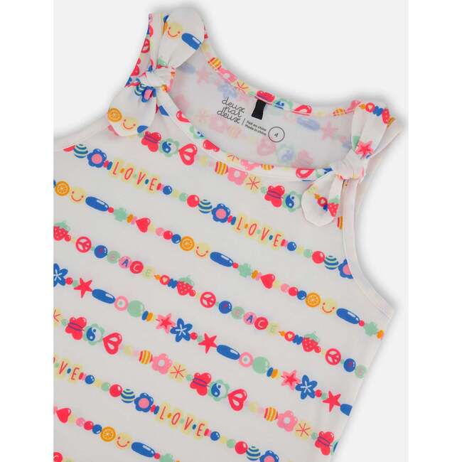 Tank Top With Knots, White And Multicolored Candies - T-Shirts - 4