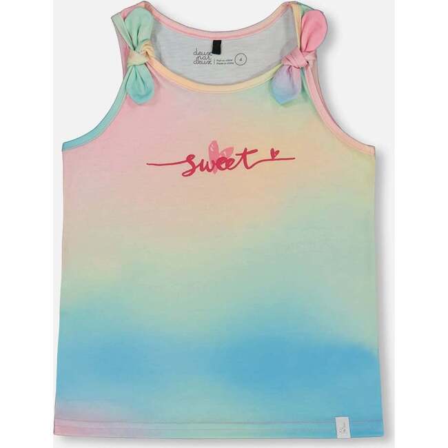 Tank Top With Knots, Multicolored Tie Dye