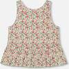 Tank Top With Flounce, Small Flowers On White Background - T-Shirts - 1 - thumbnail